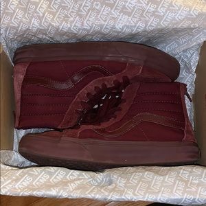 Burgundy Suede Vans